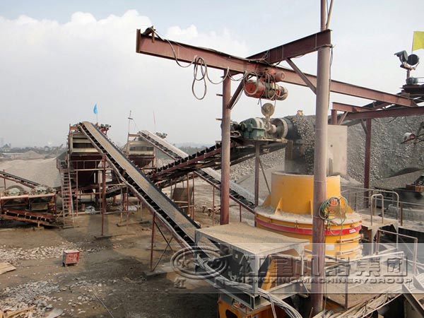 河卵石制砂生產(chǎn)線客戶(hù)現(xiàn)場(chǎng)