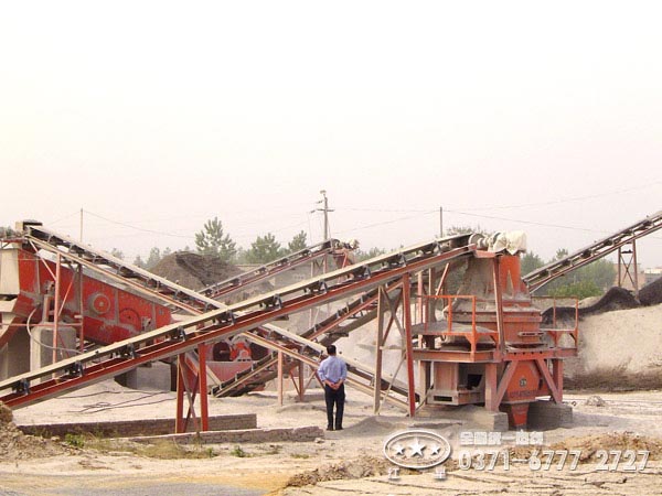 河卵石制沙生產(chǎn)線現(xiàn)場