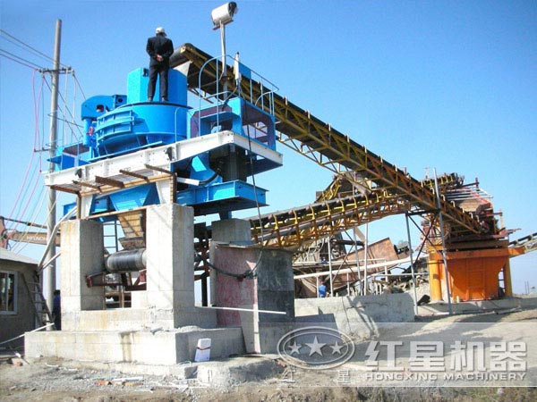 河卵石制砂工藝現(xiàn)場 河卵石制砂工藝現(xiàn)場