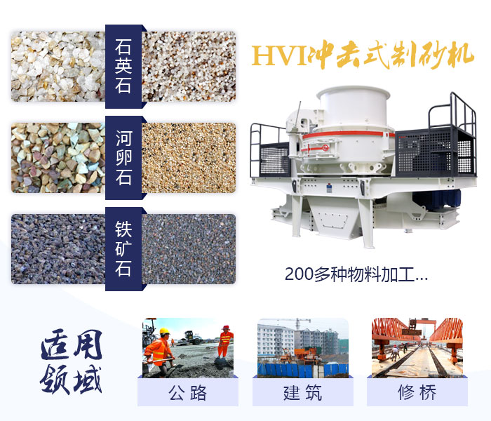 礦石制砂機應(yīng)用范圍廣