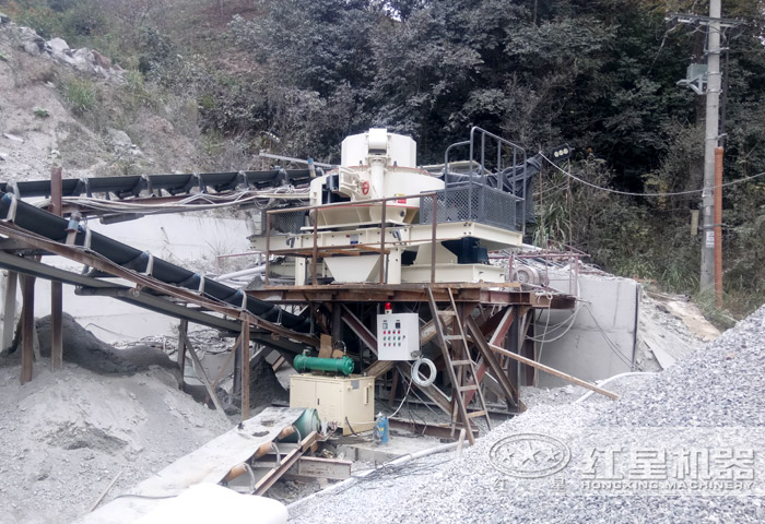 寧波機制砂設備制砂現(xiàn)場