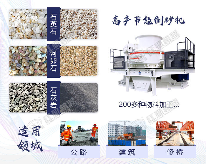 石英石制砂機應用領域圖 石英石制砂機應用領域圖