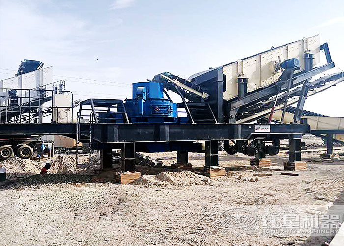 移動式花崗巖制砂機(jī)作業(yè)現(xiàn)場