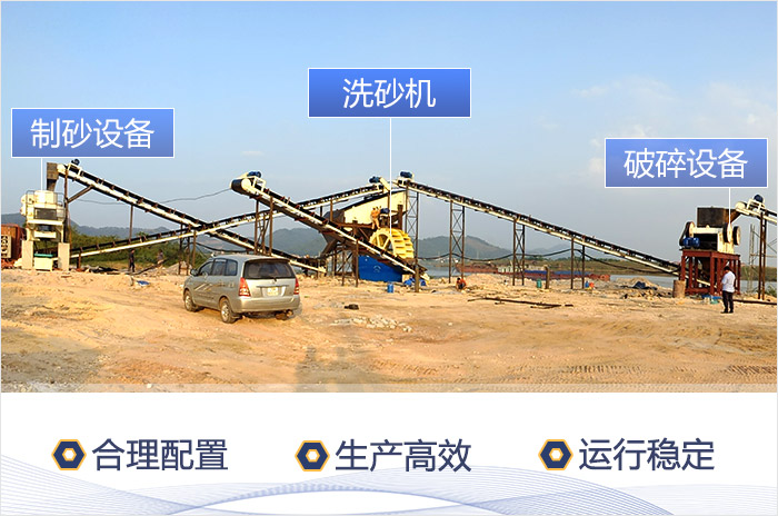 洗沙場作業(yè)現(xiàn)場-合理配置，生產(chǎn)效率高