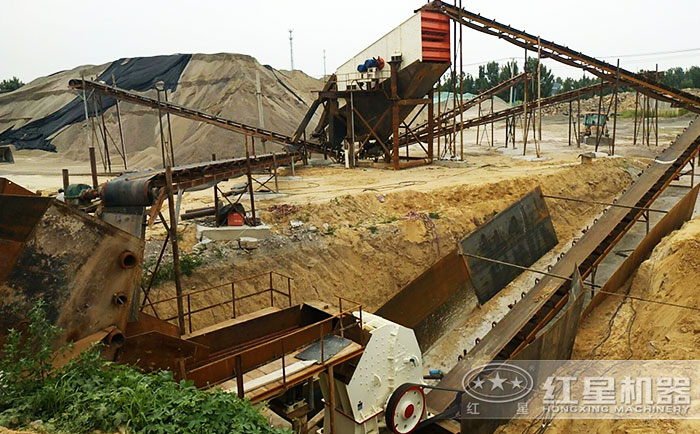 錘式刻石子生產流程現場展示