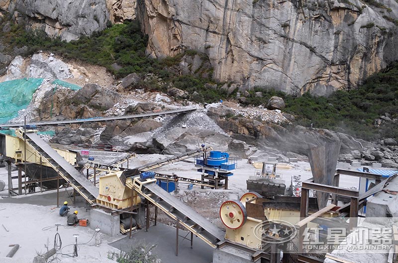 效率高，破碎比大的方解石制砂現(xiàn)場(chǎng)