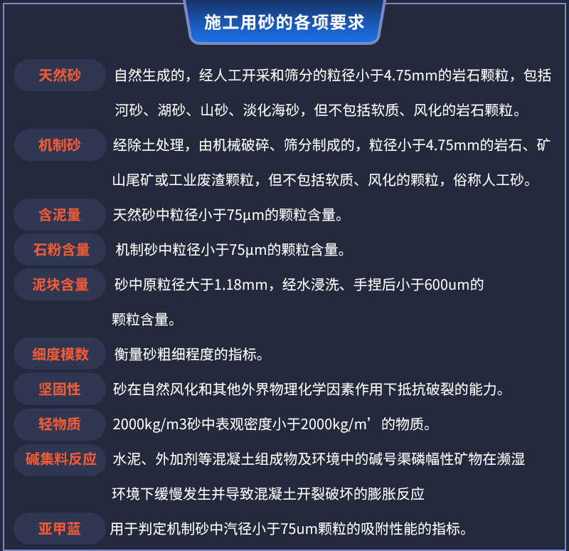 施工用砂要求 施工用砂要求