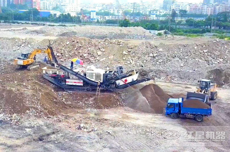 建筑垃圾處理生產(chǎn)現(xiàn)場 建筑垃圾處理生產(chǎn)現(xiàn)場